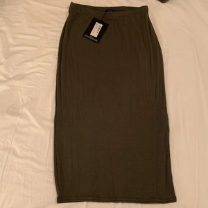 Forest green Bodycon Midi Skirt